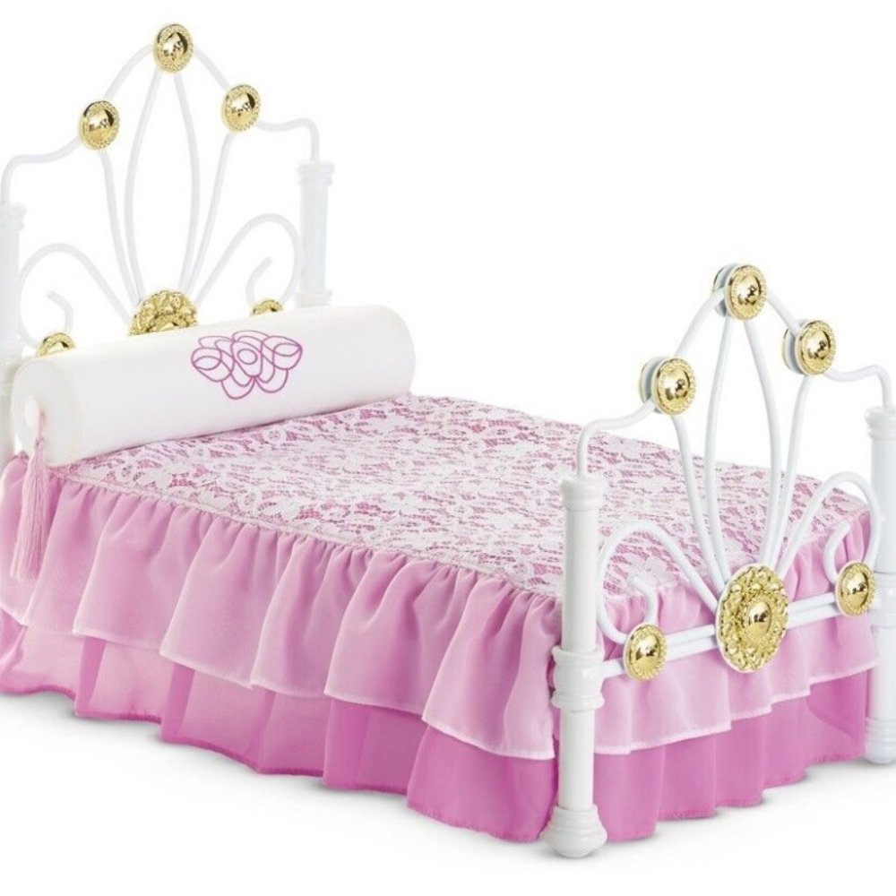 NEW American Girls REBECCA'S BED PINK AND GOLD